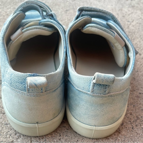 Ecco Blue Three Strap Leather Casual Sneaker 7 - Picture 6 of 6